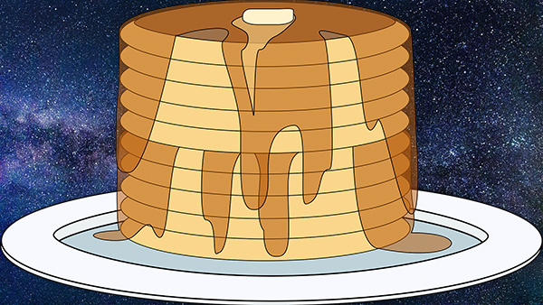 Las tortitas representarían los diferentes planos de existencia