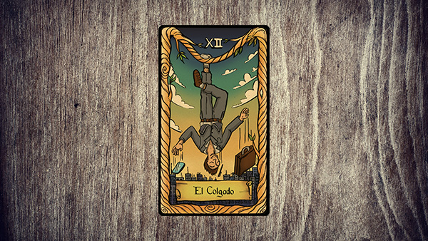 Significado de la Carta del Tarot El Colgado Vertical