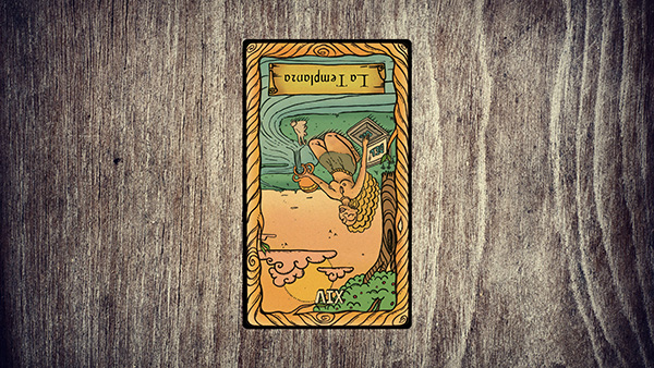 El significado invertido de la carta del Tarot La Templanza habla de la falta de visión y de cuidado personal.