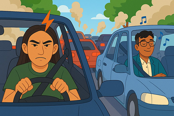 La paciencia es una virtud: disfrutar del tráfico.