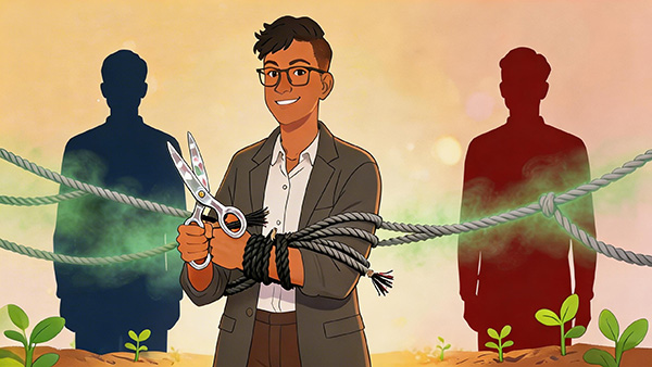 El ritual de cortar cordones libera las conexiones tóxicas.
