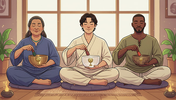 El significado del Tres de Copas en el ámbito espiritual fomenta un crecimiento espiritual armonioso en compañía.