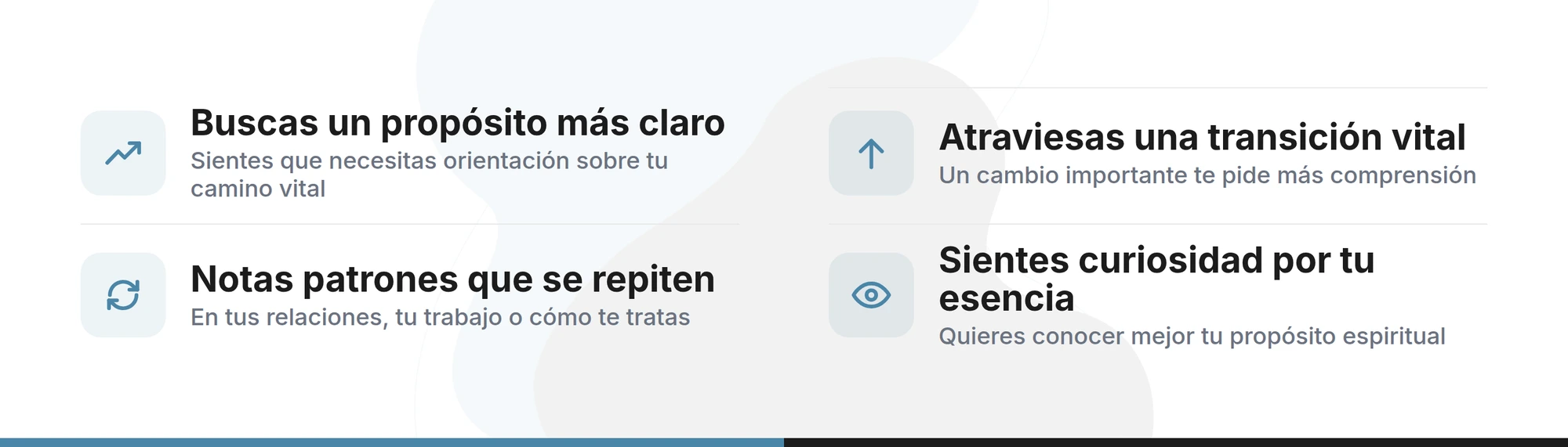Recibe una lectura psíquica auténtica Para quién es una lectura del alma: propósito, transición vital, patrones repetidos, curiosidad espiritual