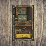 La carta del Tarot "Cinco de Copas", en posición vertical, hace referencia a la decepción con una misma